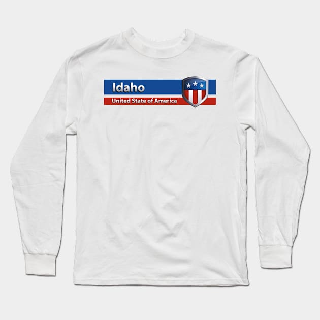 Idaho - United State of America Long Sleeve T-Shirt by Steady Eyes